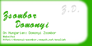 zsombor domonyi business card